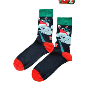 Koala Christmas Present - Adult Socks