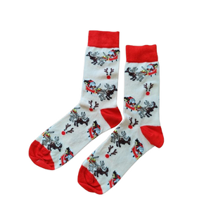 Reindeer Sleigh - Adult Socks